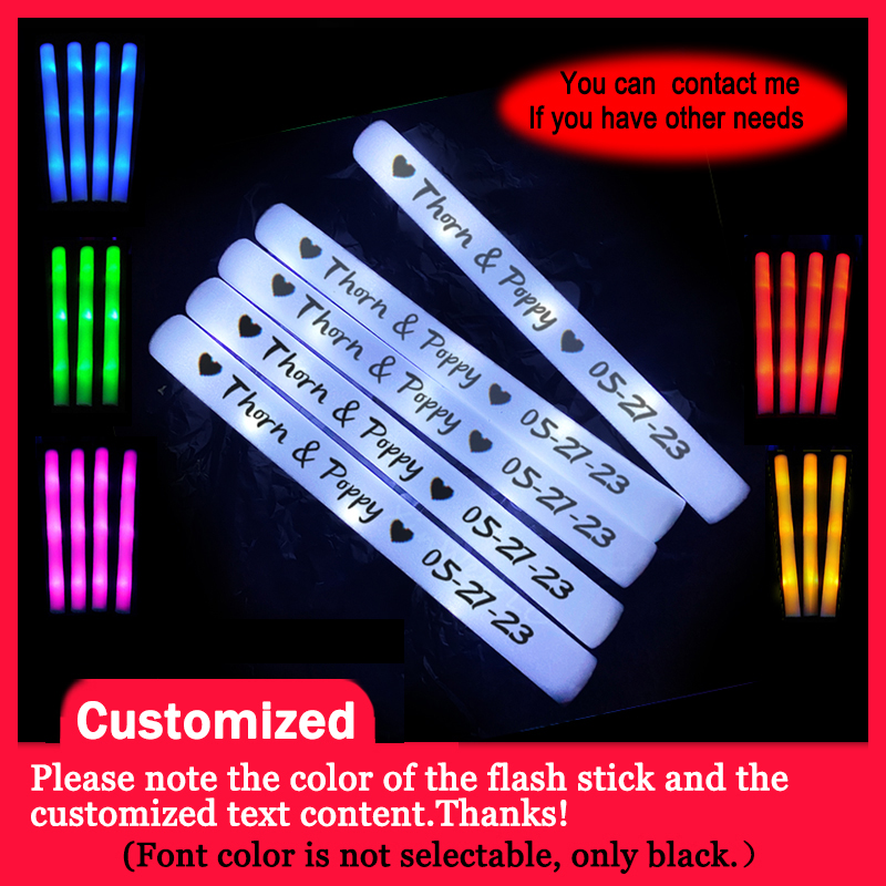 Wedding Supply Bulk - 20/30/40Pcs RGB LED Glow Foam Stick