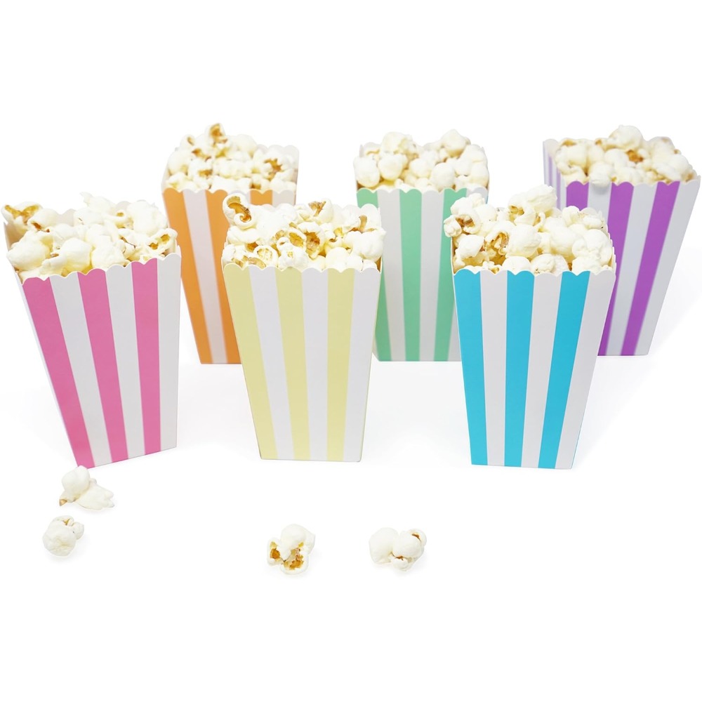 Wedding Favor Box - 24pcs Mini Popcorn & Candy Favor