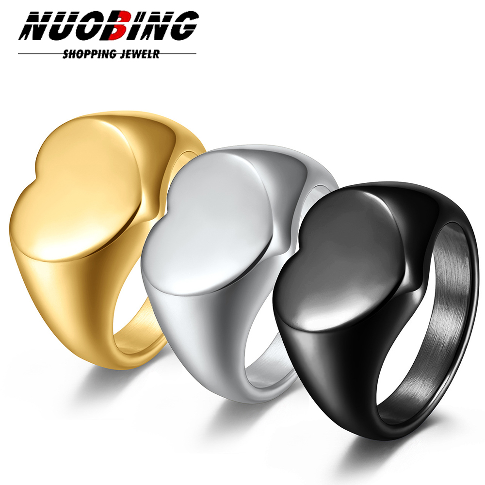 Wedding Zone - Customized Women Signet Ring Cute Heart