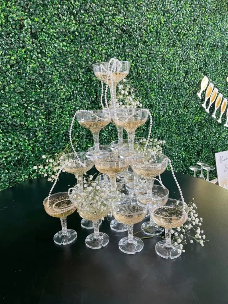 20-60PCS Acrylic Champagne Cou - đánh giá và giá Champagne Tower Set