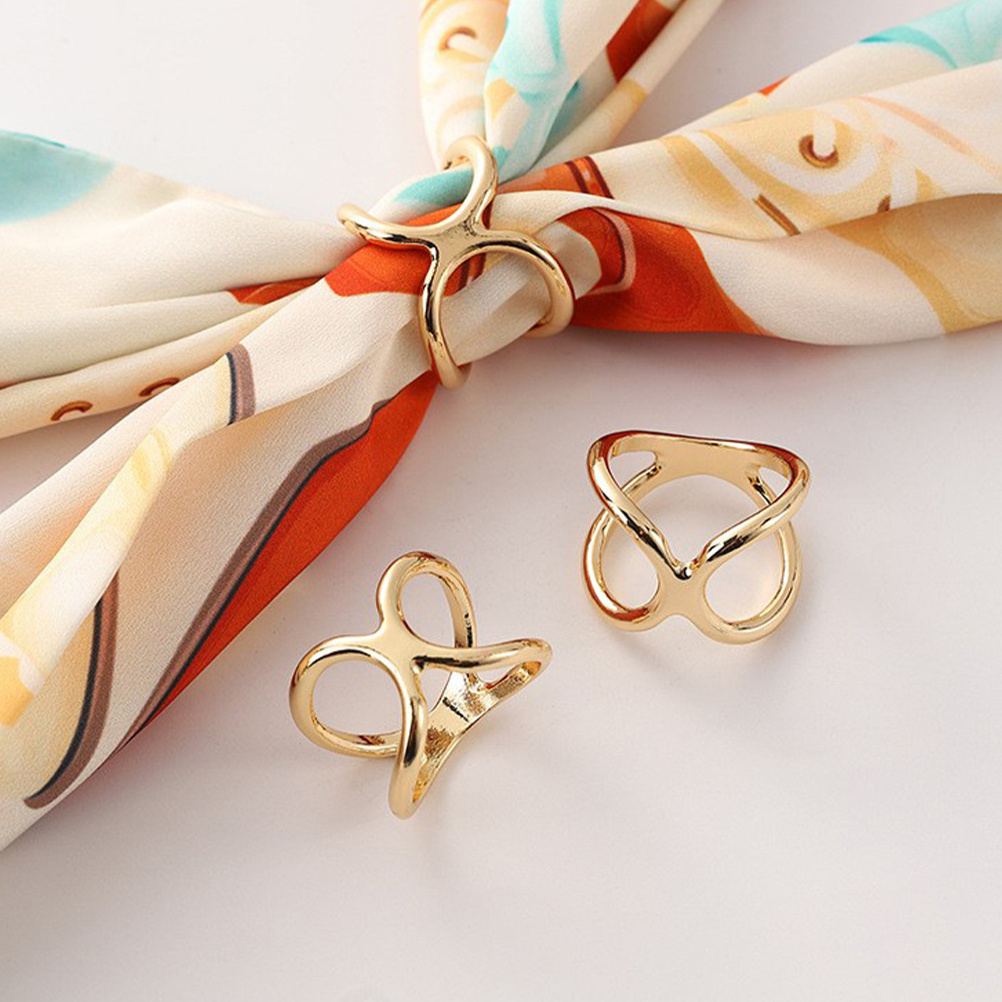 3pcs X Shaped Alloy Scarf Ring - đánh giá và giá Wedding Zone