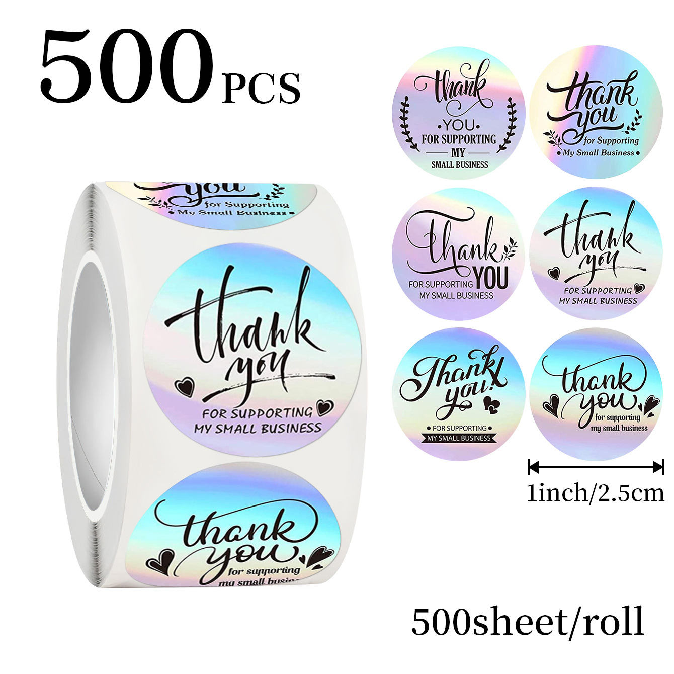 JCAC 500pcs/roll 1 Inch Hologr - đánh giá và giá Wedding Favor Box