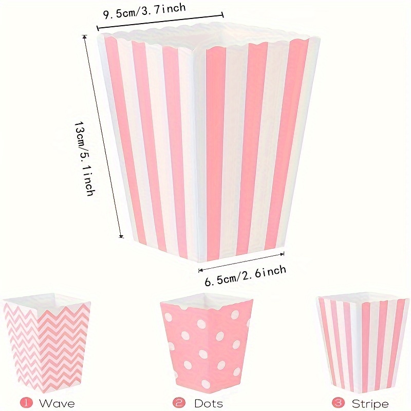 12pcs/pack, Pink Paper Popcorn - đánh giá và giá Wedding Favor Box