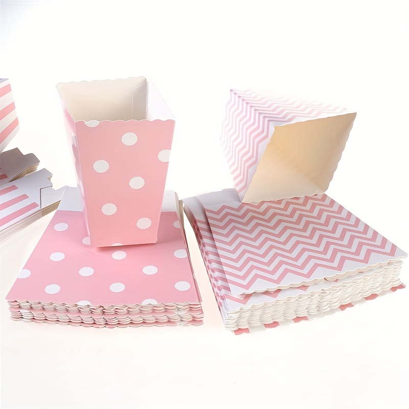 12pcs/pack, Pink Paper Popcorn - đánh giá và giá Wedding Favor Box