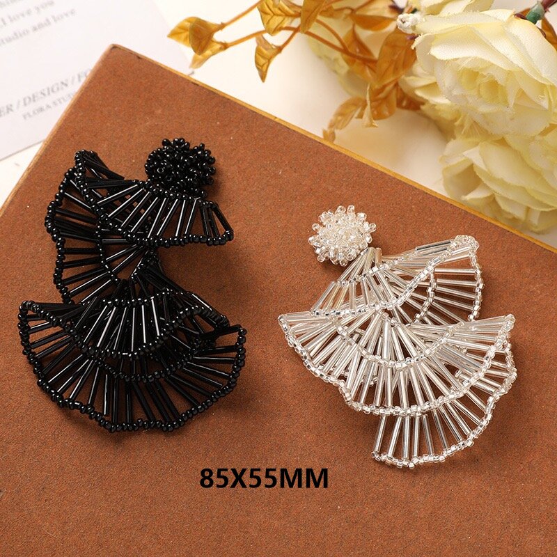 Black Glass Beads Beaded Fan D - đánh giá và giá Supplier Wedding