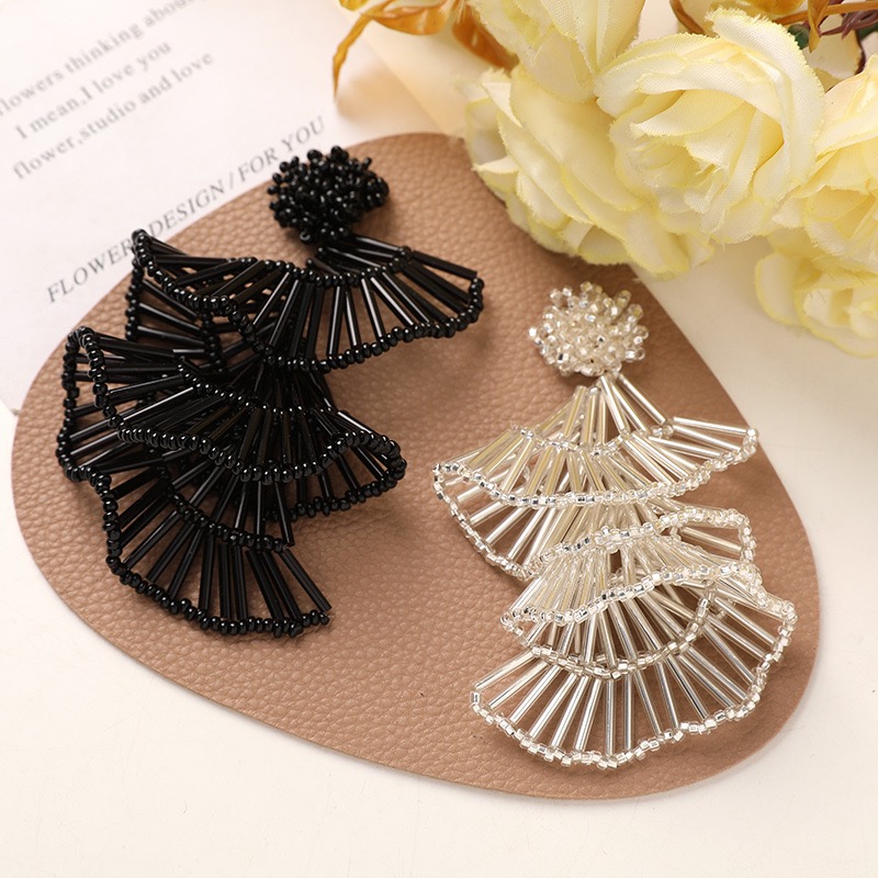 Black Glass Beads Beaded Fan D - đánh giá và giá Supplier Wedding