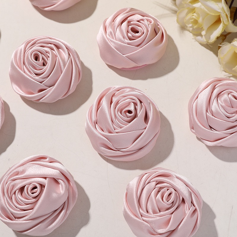 Vintage Pink Satin Fabric Rose - đánh giá và giá Supplier Wedding