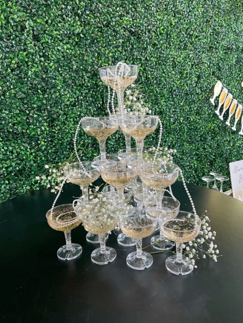 20-60PCS Acrylic Champagne Cou - đánh giá và giá Champagne Tower Set