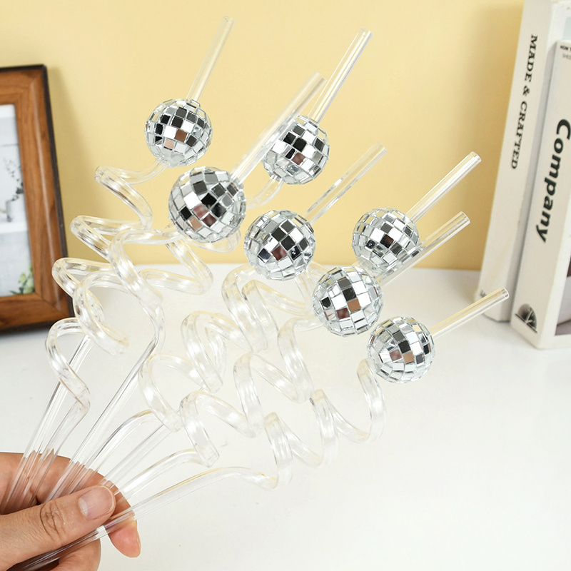 6pcs Mirror Disco Ball Straws  - đánh giá và giá Wedding Fountain