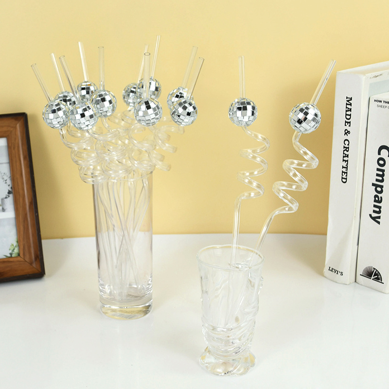 6pcs Mirror Disco Ball Straws  - đánh giá và giá Wedding Fountain
