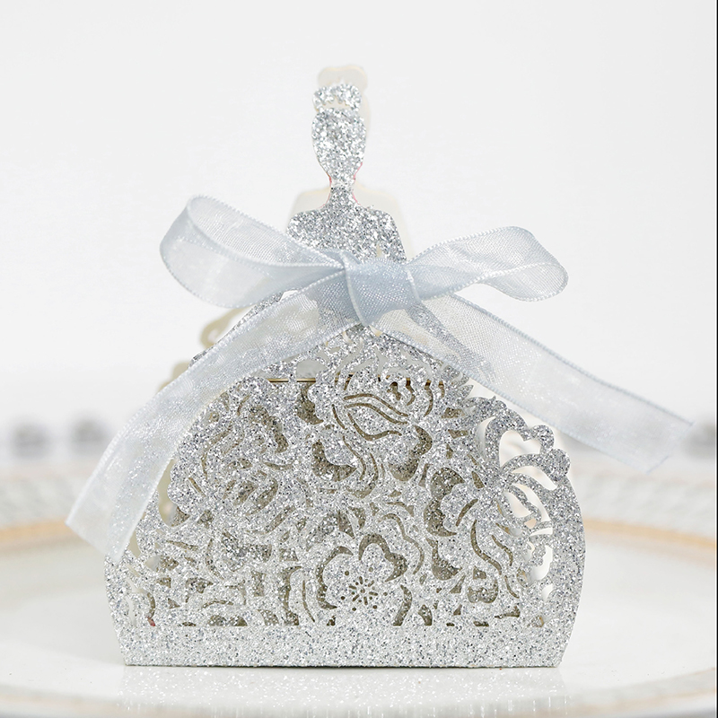 10Pcs/set Bride Flower Dresses - đánh giá và giá Wedding Favor Box