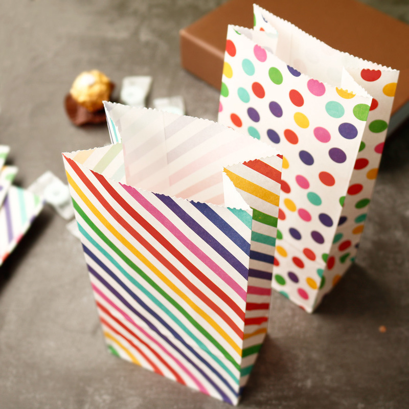 Small Paper Bags Rainbow Print - đánh giá và giá Wedding Favor Box