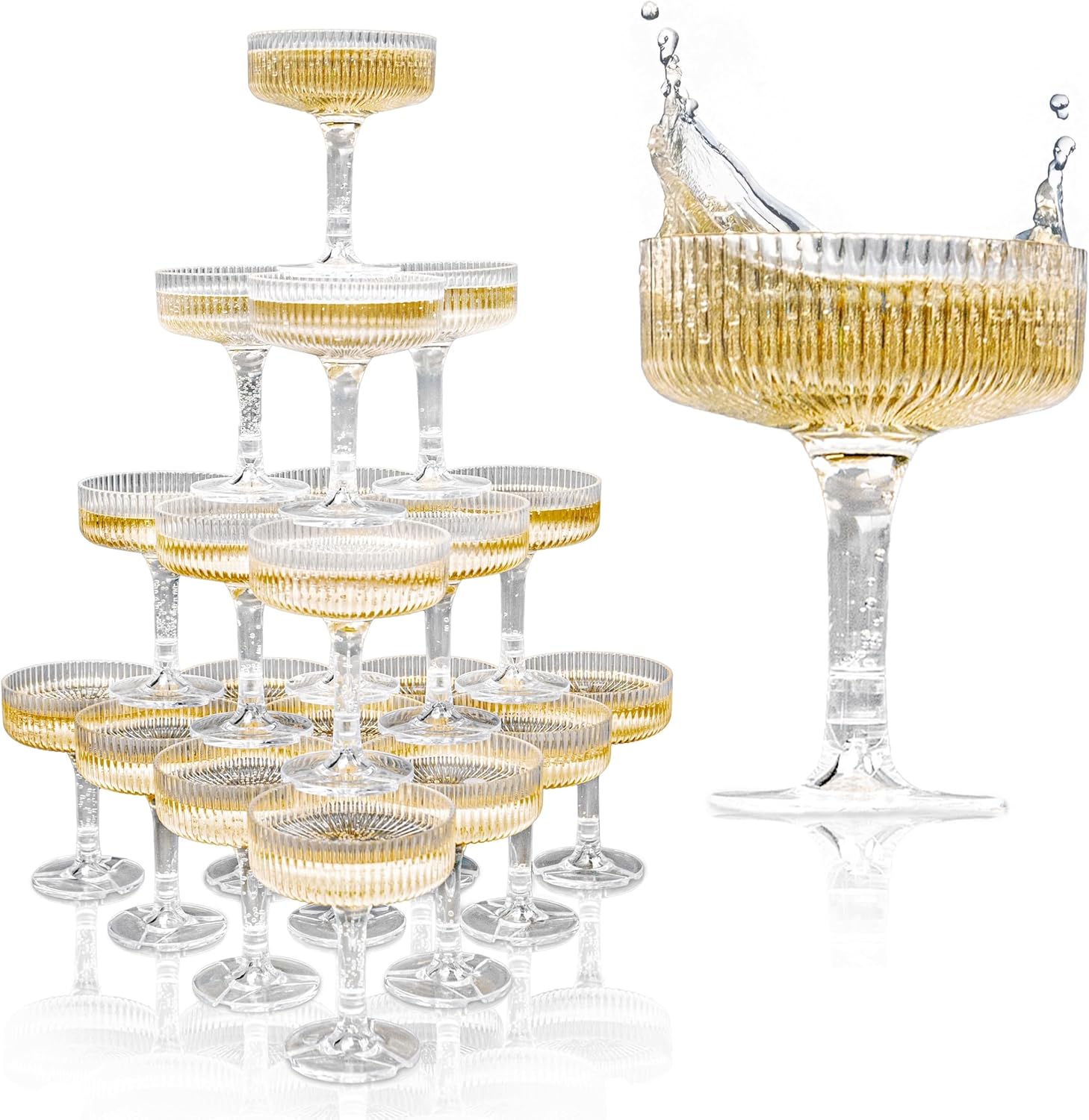 20-60PCS ACRYLIC Champagne Tow - đánh giá và giá Champagne Tower Set