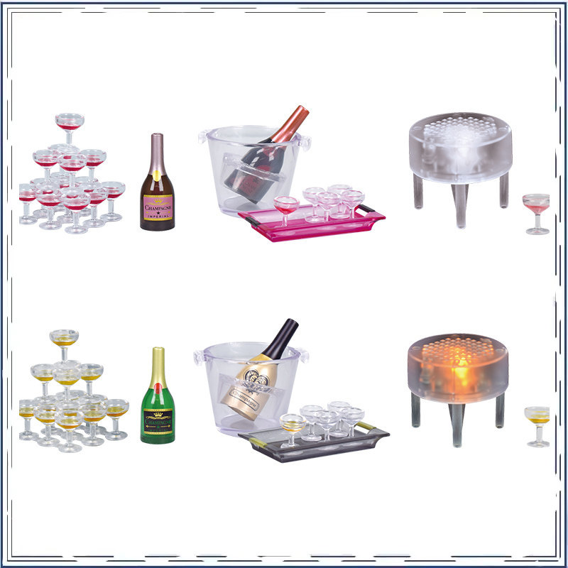 Gashapon Mini Wine Glass Champ - đánh giá và giá Champagne Tower Set