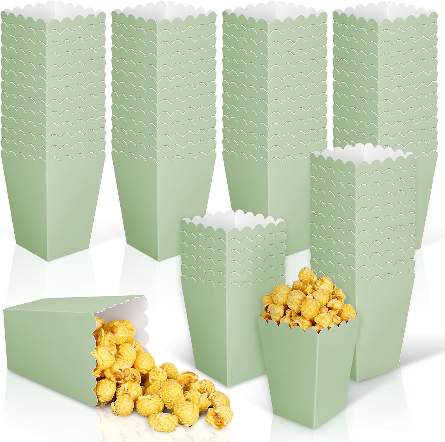 12 pcs  Sage Green Mini Popcor - đánh giá và giá Wedding Favor Box