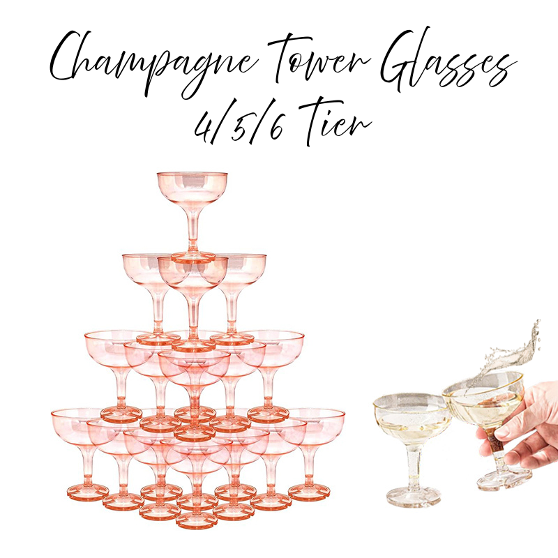 4-6Tier Acrylic Champagne Towe - đánh giá và giá Champagne Tower Set