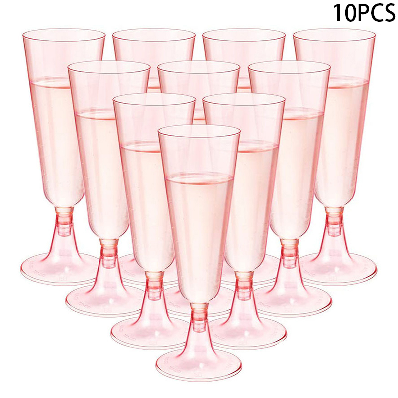 10Pcs Pink Champagne Cup Dispo - đánh giá và giá Wedding Fountain
